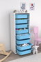Hanah Home Armario Multiusos Blanco y Azul